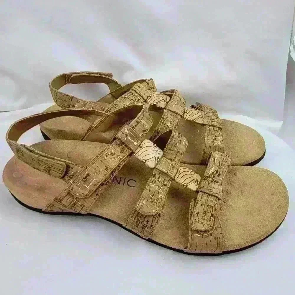 Vionic Amber Tan Cork Sandal sz 10 - Picture 6 of 14